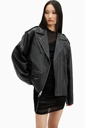 AllSaints AllSaints Black Daylen Biker Jacket L