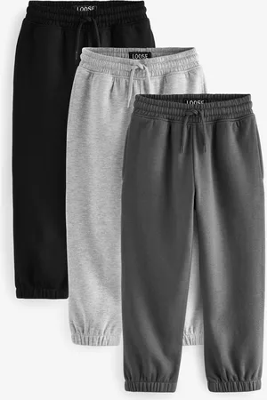 Next Boys /Grey/Charcoal Basic Regular Fit Joggers 3 Pack (3-16yrs)