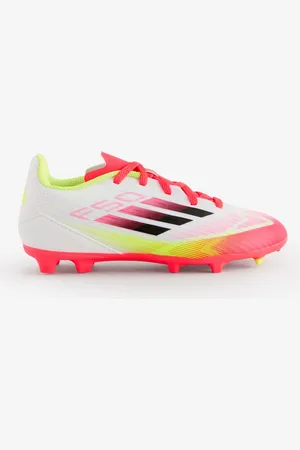 adidas White F50 League Fg/MG Football Boots AU 12.5 (EU 31)