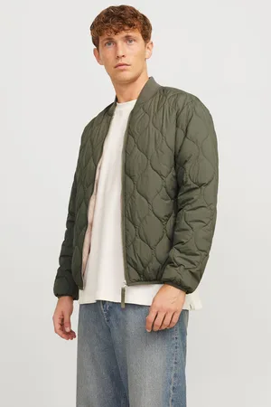 JACK & JONES Mens Quilted Padded Bomber Jacket
