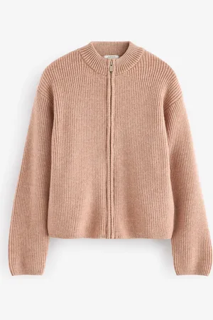 Next Girls Caramel Zip Thru Cardigan (3-16yrs)