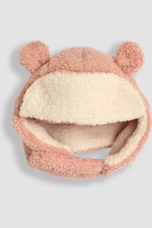 JoJo Maman Bébé Girls Rose Cosy Borg Hat