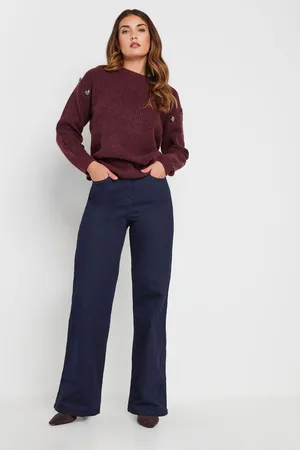 Long Tall Sally Womens Wide Leg Jeans
