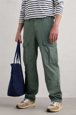 Seasalt Cornwall Mens Mens Launchman 100% Cotton Cargo Trousers