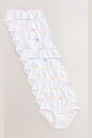 Next Girls Heart Lace Trim Briefs 10 Pack (1.5-16yrs)