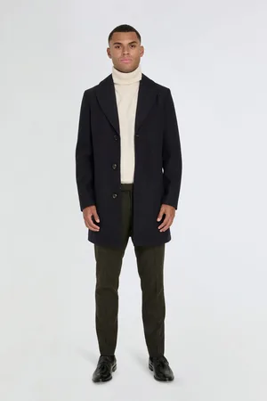 Harry Brown Mens Josh Wool Melton Overcoat