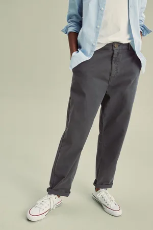 Next Boys Charcoal Loose Fit Chino Trousers (3-16yrs)