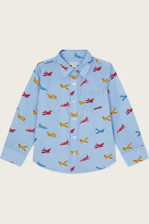 Monsoon Boys Plane Print 100% Cotton Shirt