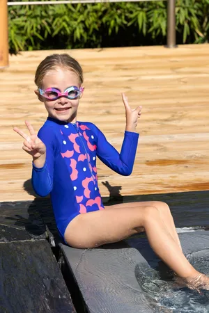 Zoggs Girls Blue Swimsuit 6 Years (116cm)