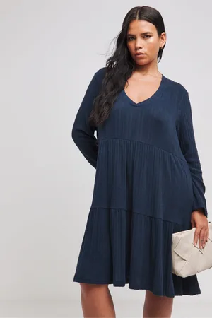 Simply Be Asymmetric Ribbed Smock Dress AU 10