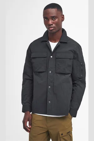 Barbour Mens Olive Green Scots Nylon Overshirt