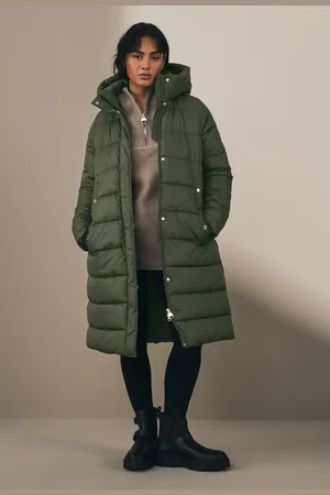 Barbour Barron Longline Baffle Quilt Puffer Coat AU 18