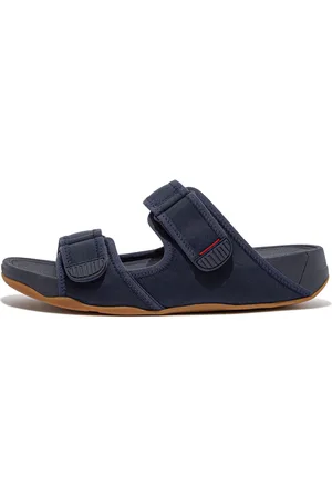 FitFlop Blue Gogh Moc Mens Adjustable Water-Resistant Slides AU 10 (EU 44)