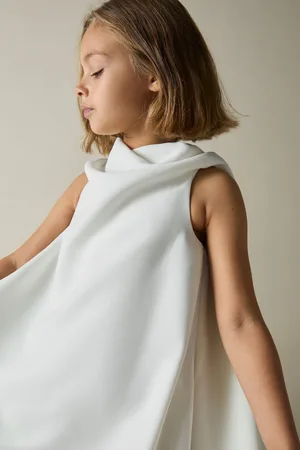 Reiss Girls Ivory Shauna 9-13 yrs High-Neck Drape Back Dress