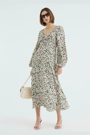 River Island Floral Print Midi Dress AU 8
