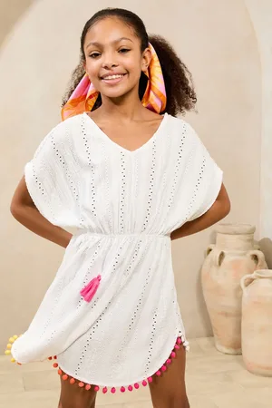 Lipsy London White Jersey Kaftan (5-16yrs) 5