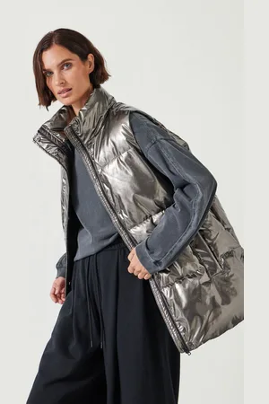 Hush Puppies Womens Alice Metallic Puffer Gilet