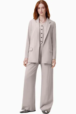 AllSaints AllSaints Brown Aleida Wide Leg Trousers AU 12