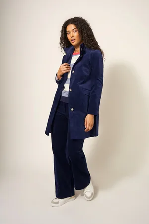 White Stuff Womens Karla Velvet Coat