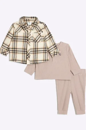 River Island Boys Baby Boys Check Shirt Set