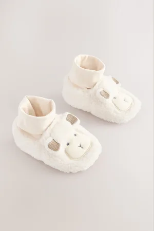 Next White Sheep Baby Sensory Sock Top Boots (0-24 months) (0-2mths) First Size