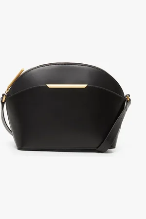 Jasper Conran Darcey Leather Dome Cross-Body Bag with Gold Tab One