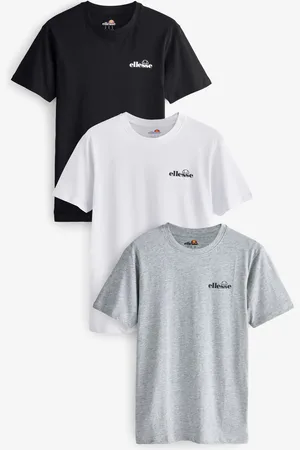 Ellesse Azzini Black 100% Cotton T-Shirts 3 Pack M