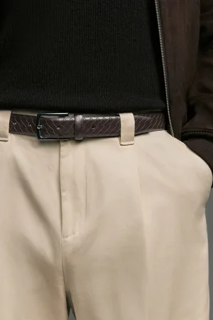 Next Mens Faux Leather Weave Belt