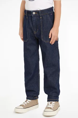 Tommy Hilfiger Boys Skater Rinse Washed Cargo 100% Cotton Jeans