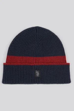 U.S. Polo Assn. Mens U. S. Polo Assn Logo Patch Knit Beanie