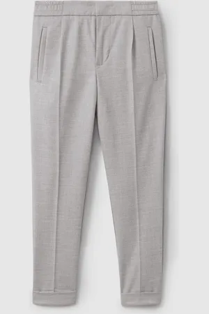 Reiss Boys Melange Brighton 9-14 yrs Relaxed Elasticated Trousers with Turn-Ups