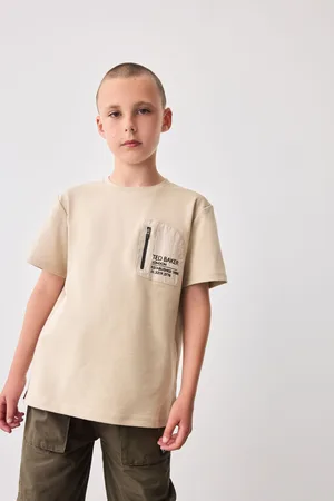 Ted Baker Boys 100% Cotton Zip T-Shirt