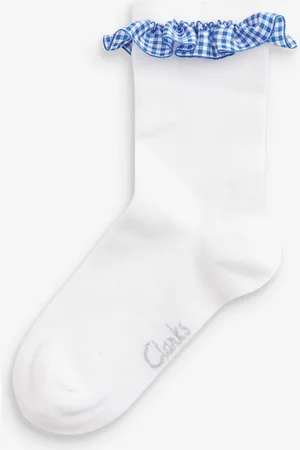 Clarks Girls /Blue Girls Ankle School Socks 2 Pack