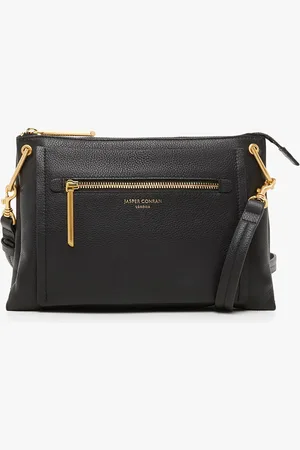 Jasper Conran Darcey Triple Section Cross-Body Black Bag One
