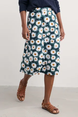 Seasalt Cornwall Rose A-Line Skirt AU 12