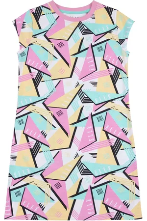 Elle Girls Junior Girls 100% Cotton Geometric Dress