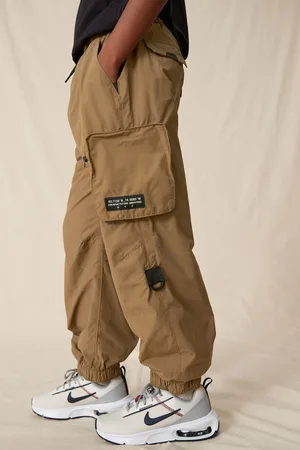 Next Boys Tan Lined Parachute Cargo Trousers (3-16yrs)