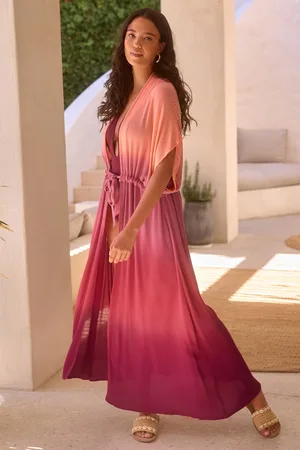 Next Womens Ombre Tie Front Maxi Kimono Cover-Up