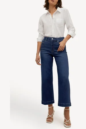 Paige Womens Anessa High Waisted Wide Leg Jeans