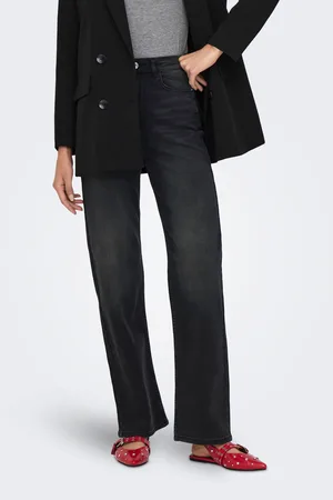 ONLY Womens Maddie Extra High Waisted Wide Leg Jeans with Comfort Stretch