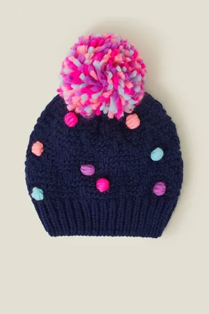 Accessorize Girls Girls Pom Pom Beanie Hat