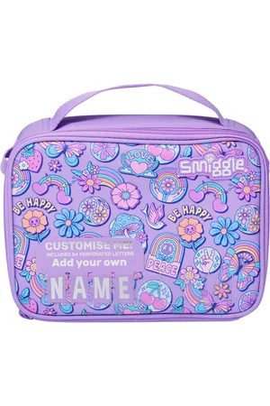 SMIGGLE Boys Purple Limitless Oblong Attach Id Lunchbox