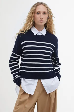 Barbour Womens Navy Breton Stripe Emery Knitted Jumper