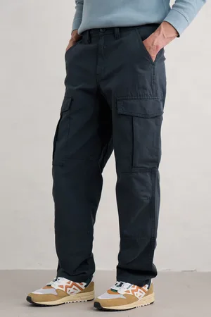Seasalt Cornwall Mens Mens Launchman 100% Cotton Cargo Trousers