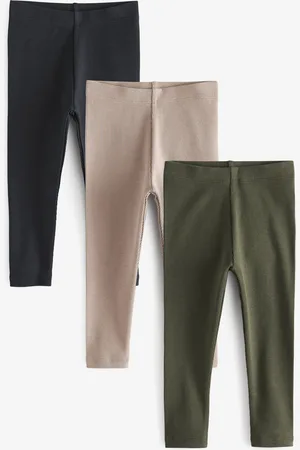 Next Boys Khaki/Stone Ribbed Leggings 3 Pack (3mths-7yrs)