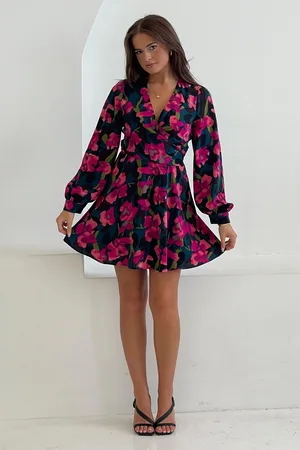 Girl in Mind Mini Ruth Wrap Skater Dress AU 12