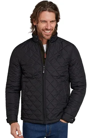 Raging Bull Mens Lightweight Quilted Harrington Jacket