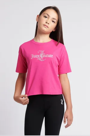 Juicy Couture Girls Girls Diamante & Glitter 100% Cotton JC T-Shirt