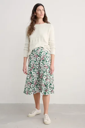 Seasalt Cornwall Rose A-Line Skirt AU 10