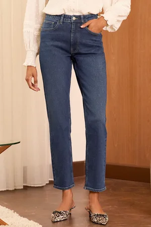 Love & Roses Womens Dark Wash Mid Rise Slim Jeans